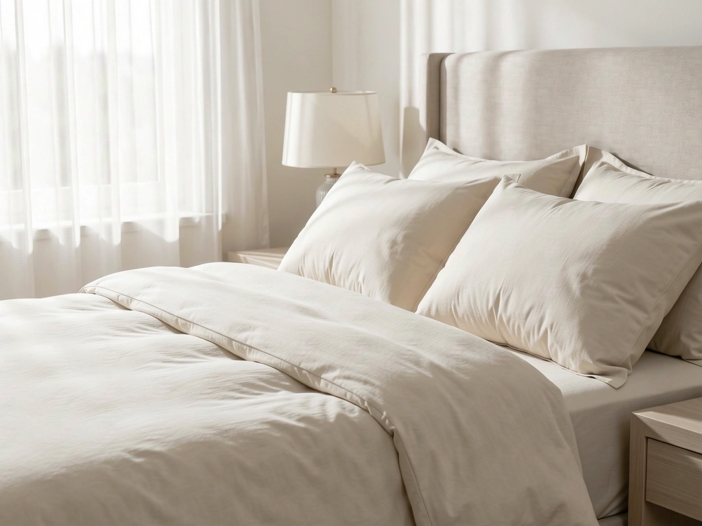 Atmosphärisches Schlafzimmer zur Veranschaulichung der Philosophie